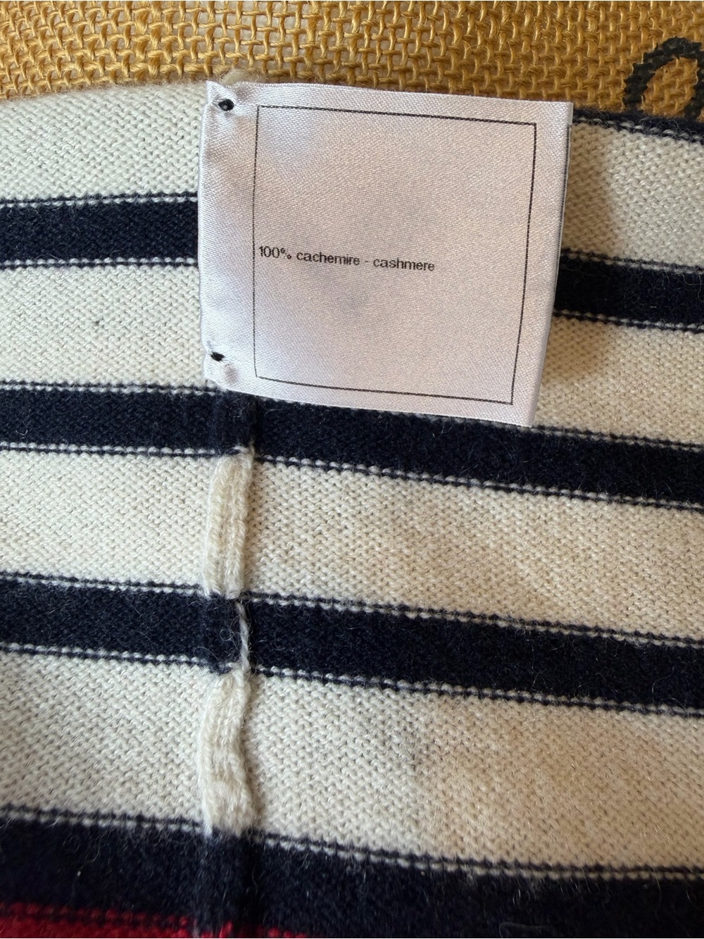CHANEL 100% Cashmere CC Button Chain Shoulder Breton Sweater FR 40 US 8 - Picture 7 of 15